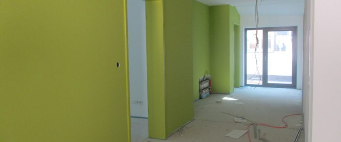 Es kommt Farbe ins neue Gemeindehaus